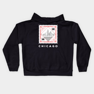 Chicago Stamp Design Kids Hoodie